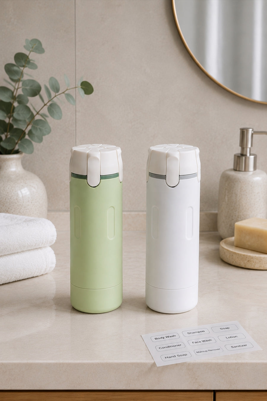 Leakproof 4-in-1 Travel Bottle