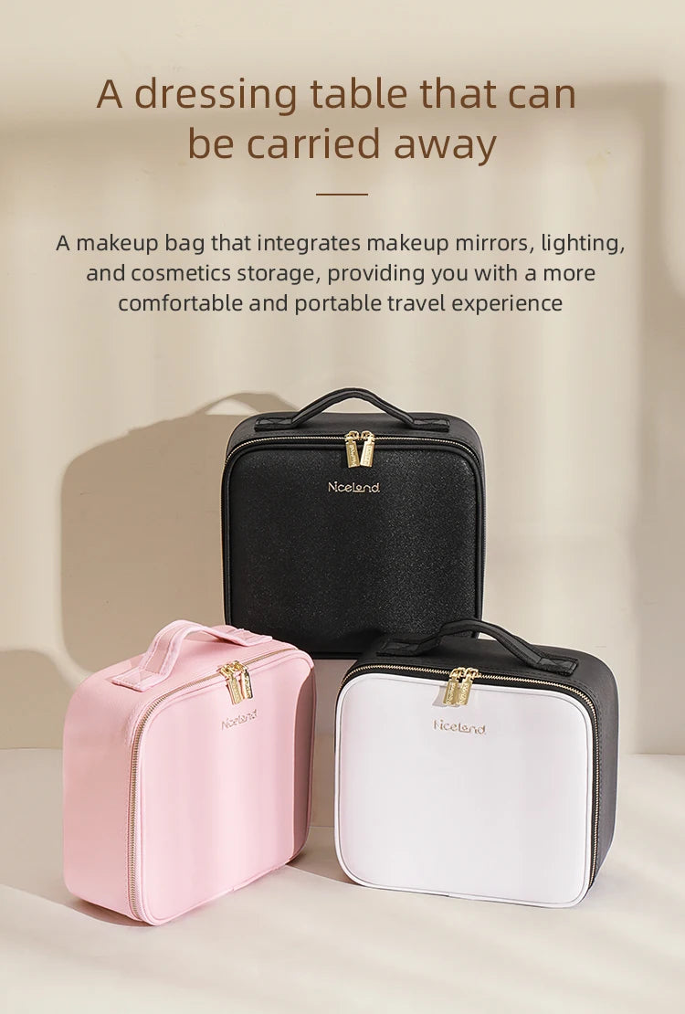 LED Lighted Travel Makeup Case