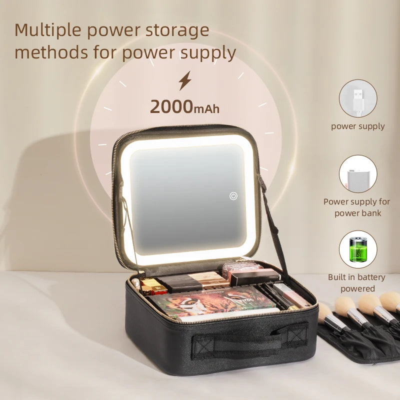 LED Lighted Travel Makeup Case