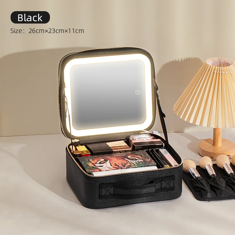 LED Lighted Travel Makeup Case