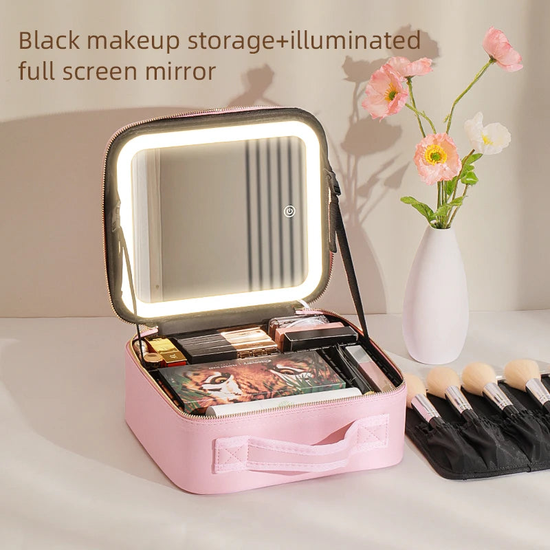 LED Lighted Travel Makeup Case