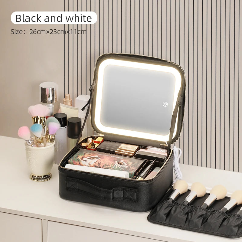 LED Lighted Travel Makeup Case