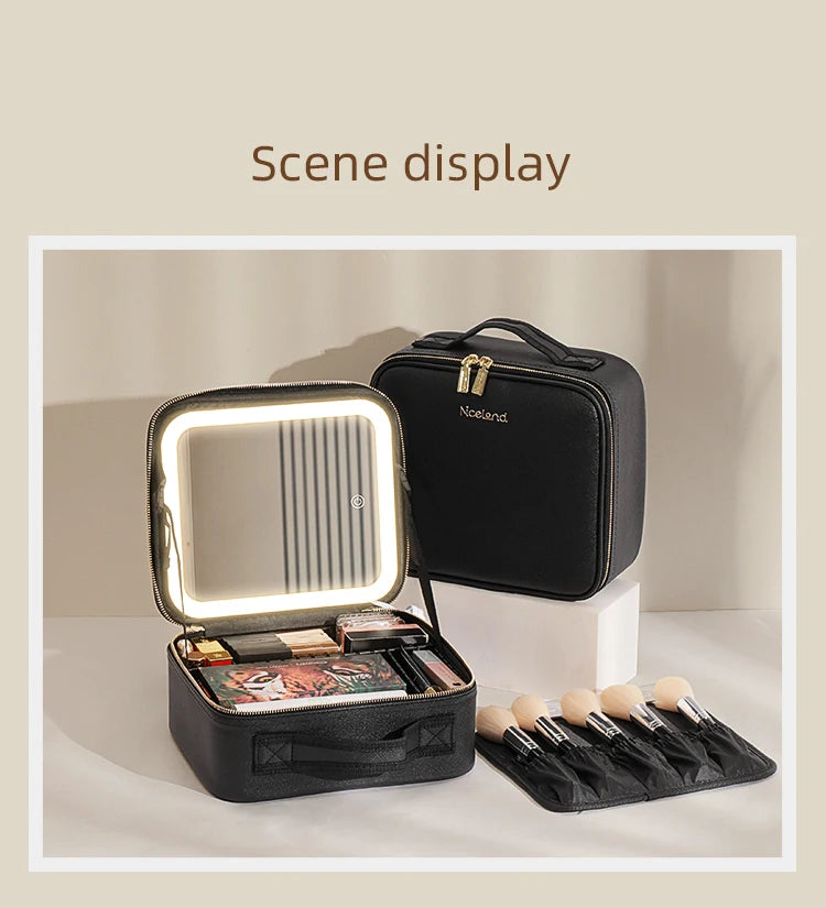 LED Lighted Travel Makeup Case