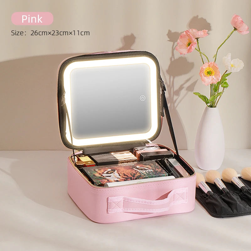 LED Lighted Travel Makeup Case