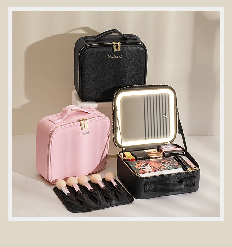 LED Lighted Travel Makeup Case