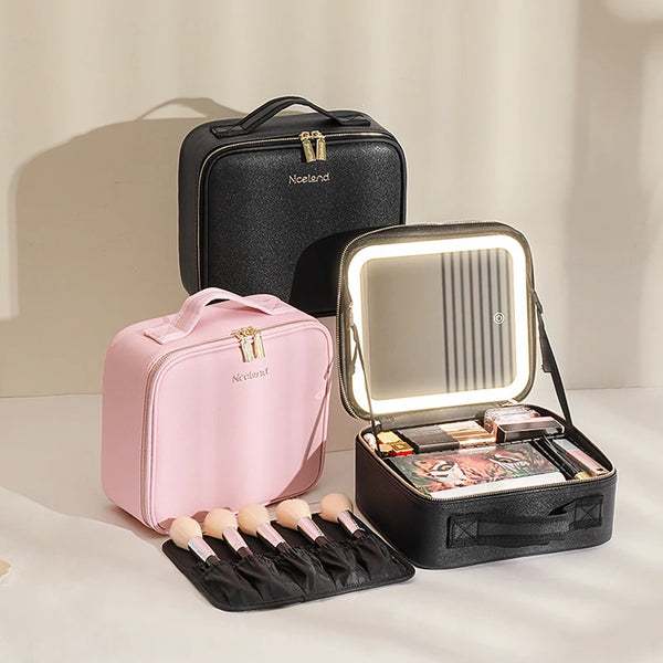 LED Lighted Travel Makeup Case