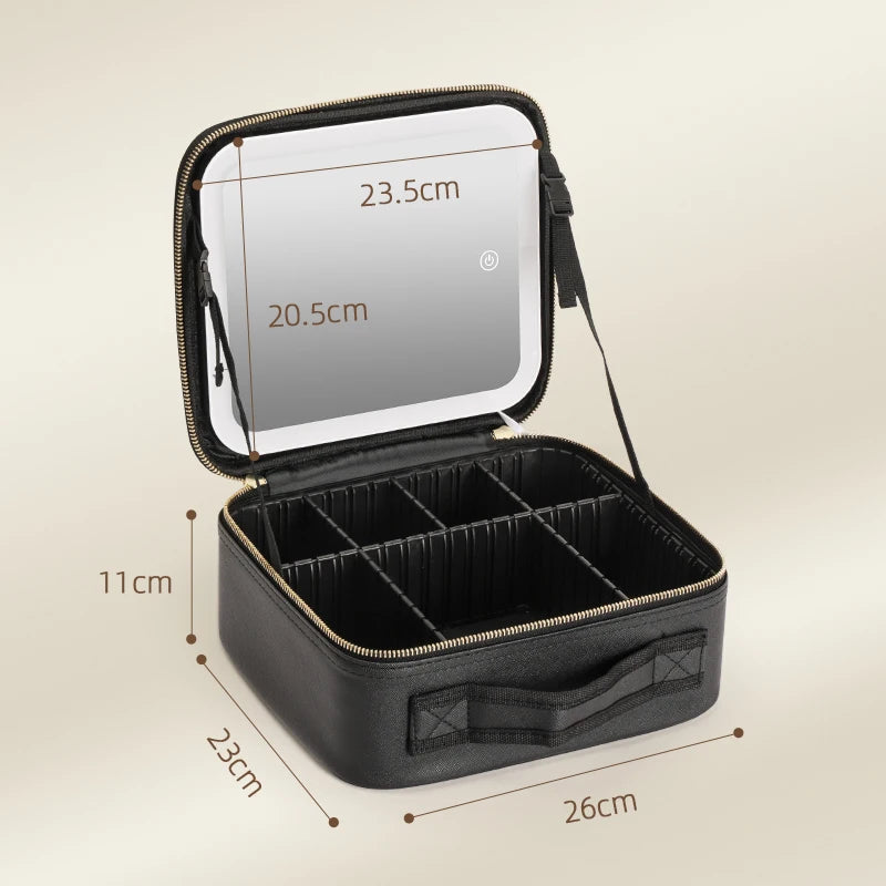 LED Lighted Travel Makeup Case