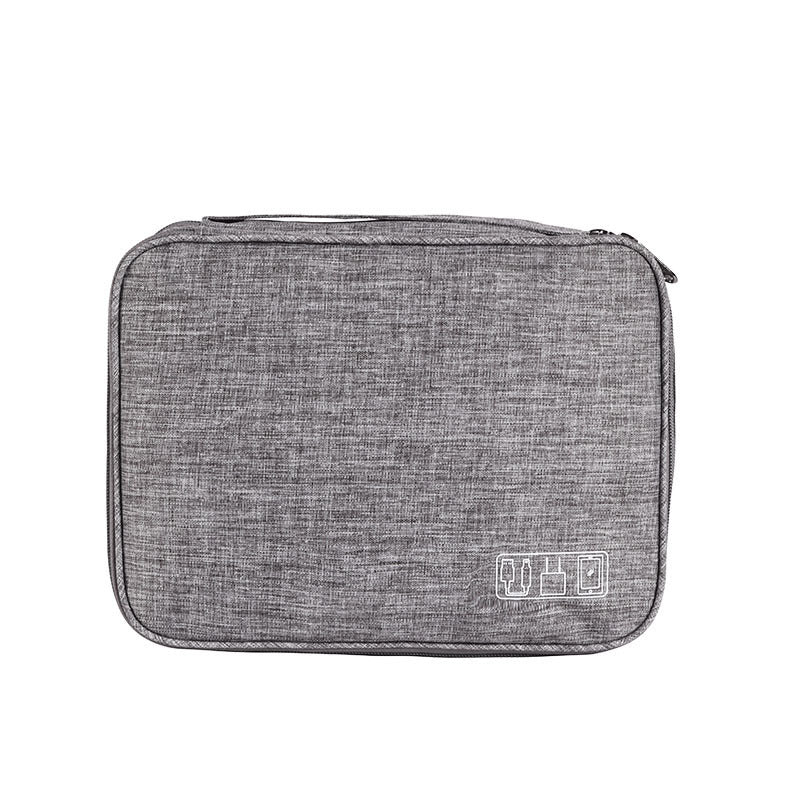 Grey cable organiser bag, front