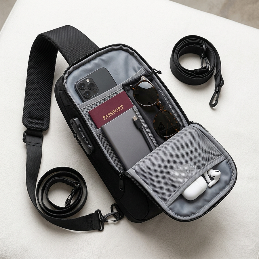 Anti-Theft Crossbody Sling Bag